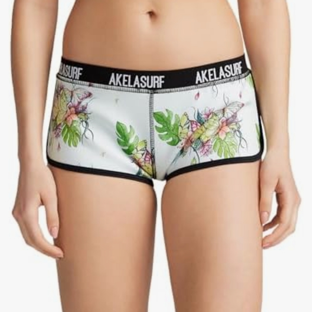 Akela Surf Tropical Print Surf Swim Shorts Neoprene